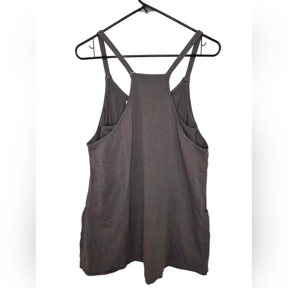 Grey Women's Athletic Romper Dress With Pockets And Built In Shorts And Bra - Picture 4 of 4